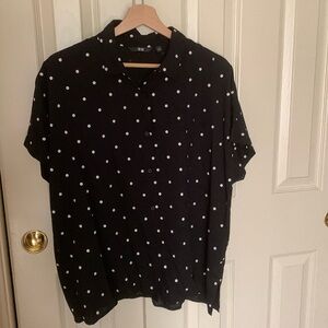 Uniqlo polka dot blouse